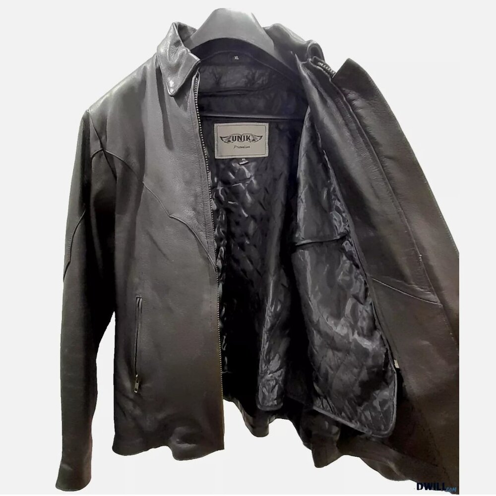 UNIK Premium Women's XL Black Leather Motorcycle Jacket Removable Lining Western - Picture 4 of 11